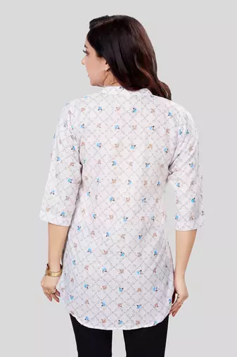  cotton blend printed short kurti