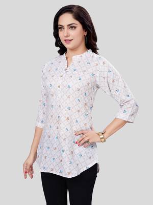  cotton blend printed short kurti 3