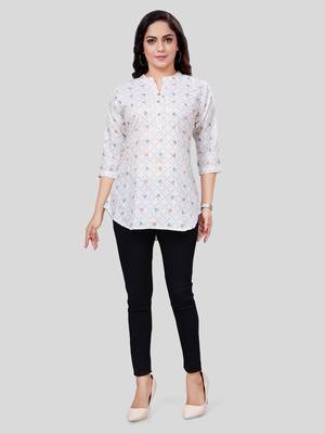  cotton blend printed short kurti 4