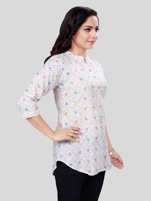  cotton blend printed short kurti 5