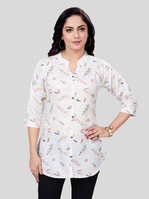 Saree swarg cotton blend printed short kurti 1