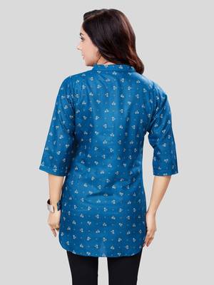  cotton blend printed short kurti 2