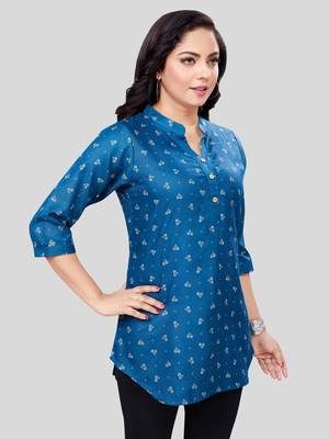 cotton blend printed short kurti 5