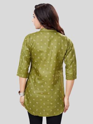  cotton blend printed short kurti 2