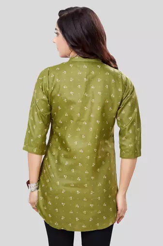  cotton blend printed short kurti
