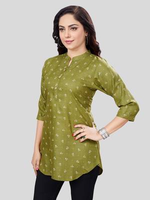  cotton blend printed short kurti 3