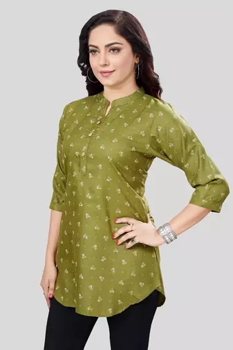  cotton blend printed short kurti