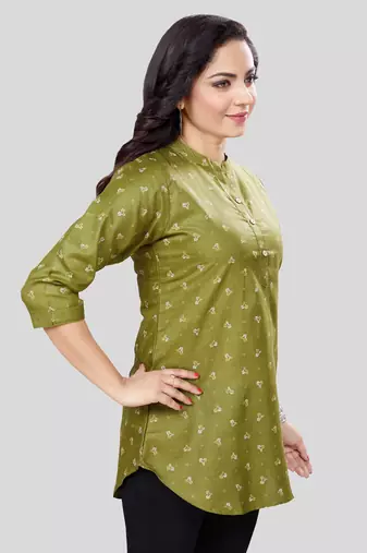  cotton blend printed short kurti