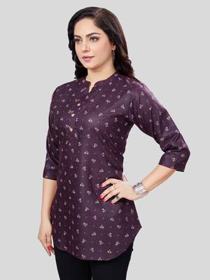  cotton blend printed short kurti 2