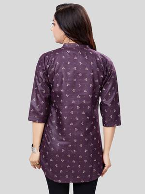  cotton blend printed short kurti 3
