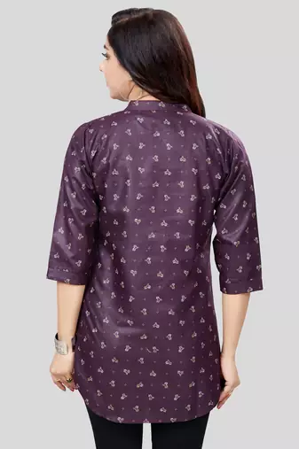 cotton blend printed short kurti