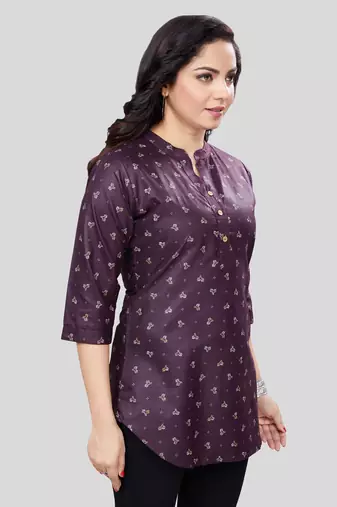  cotton blend printed short kurti