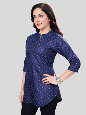  cotton blend printed short kurti 2