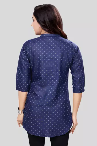  cotton blend printed short kurti
