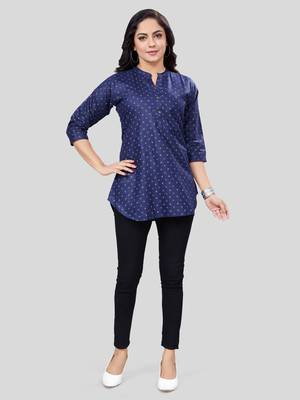  cotton blend printed short kurti 5