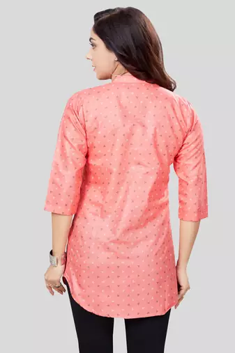  cotton blend printed short kurti