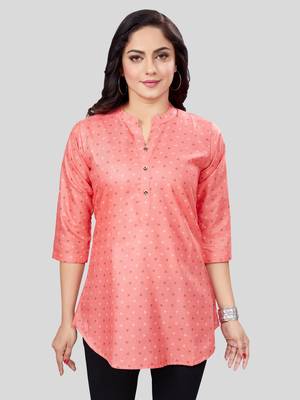 cotton blend printed short kurti 1