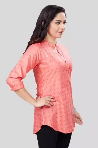  cotton blend printed short kurti