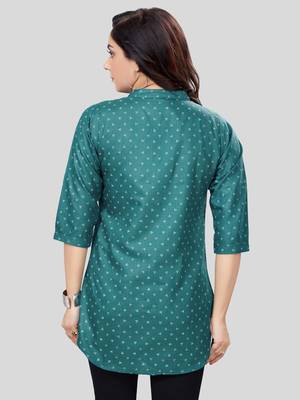 cotton blend printed short kurti 2