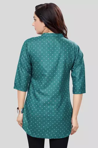  cotton blend printed short kurti