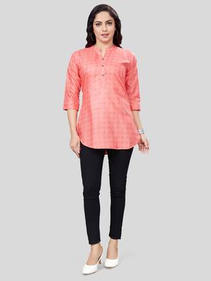  cotton blend printed short kurti 5