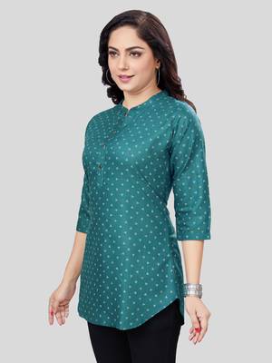  cotton blend printed short kurti 3