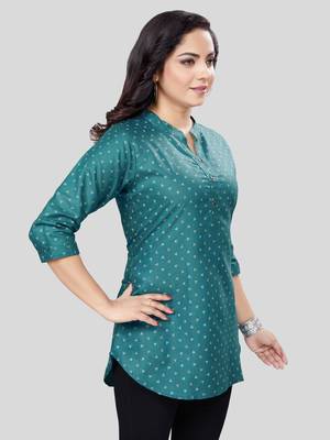 cotton blend printed short kurti 4