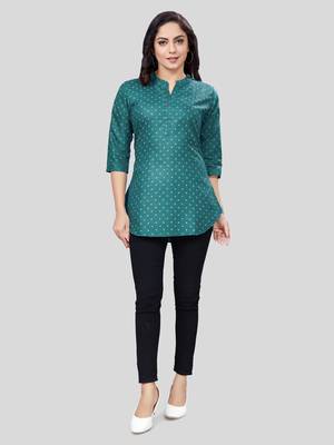  cotton blend printed short kurti 5