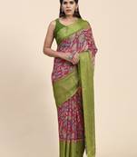 Morni Pink Wovan I Chiffon Art Sik Saree
