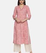 Block print straight kurta