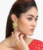 Women gold-plated temple earrings