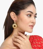 Women gold-plated drop earrings
