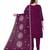 Women's magenta unstitched heavy thread embrodiery with embroidered dupatta organza dress material (m-cp9019mgt)