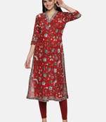 A line block print kurta