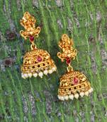 24ct gold-plated dome shaped handcrafted jhumkas