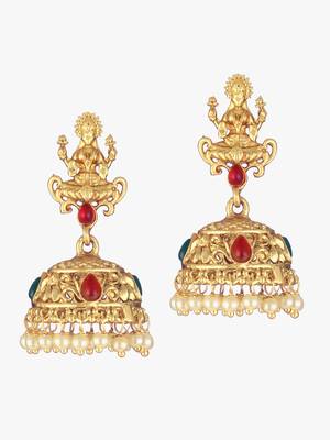 24ct gold-plated dome shaped handcrafted jhumkas 4