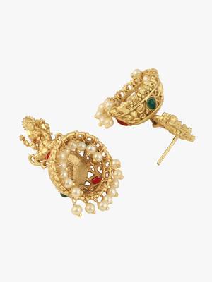 24ct gold-plated dome shaped handcrafted jhumkas 5