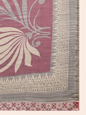 Kalini-Maroon Printed Chiffon Art Sik Saree 5