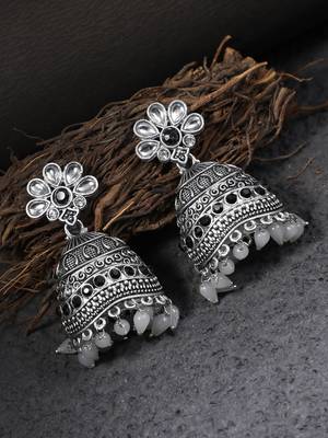 Women silver-plated handcrafted jhumki 1