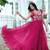 Pink Georgette With Sequins Multithreaded Embroidered work gown