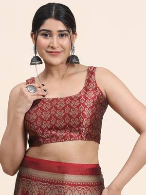  Kiira Blue  Printed Chiffon Art Sik Saree 4