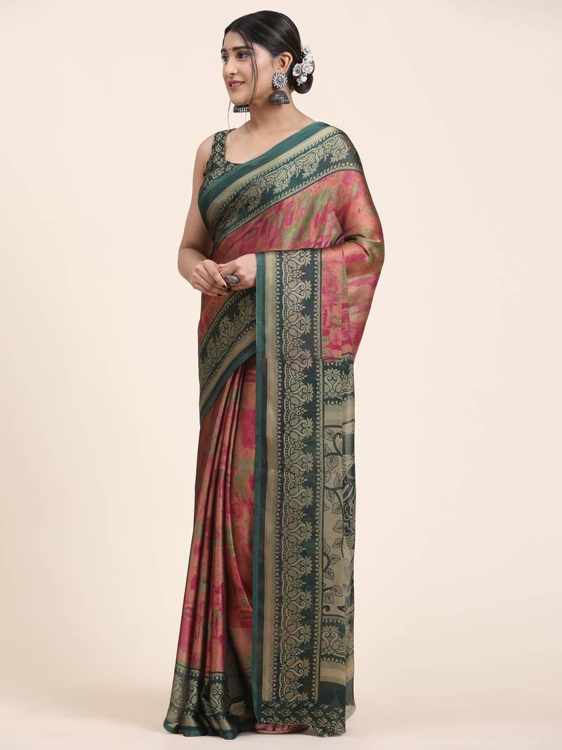 KIIRA GAJRI  Printed Chiffon ART SIK SAREE