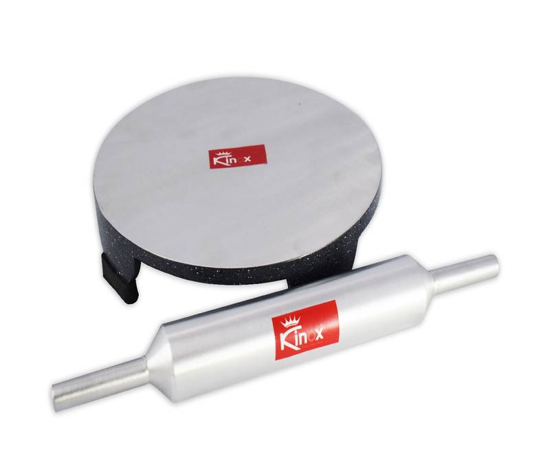 Kinox Aluminium Chapati Maker/Chakla with Heavy Belan Set of 1