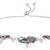 Set of 2 silver-plated artificial stones studded peacock shaped adjustable anklets