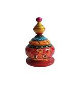 Salvus APP SOLUTIONS Long Round Ganesh Print Sindoor Box/Kumkum Dani, Decorative Pill Box For Women (3x6 Inch) (Medium)
