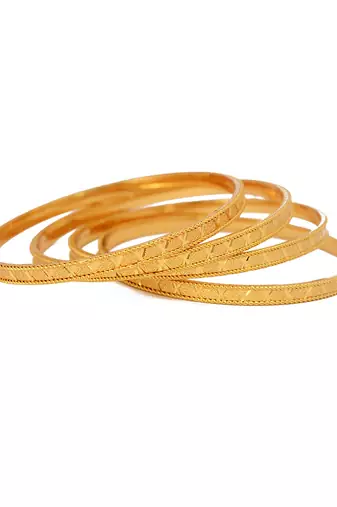 Gold bangles #591