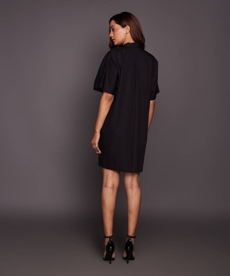 Black cotton box fit dress - DEEPIKA ARORA - 4189969