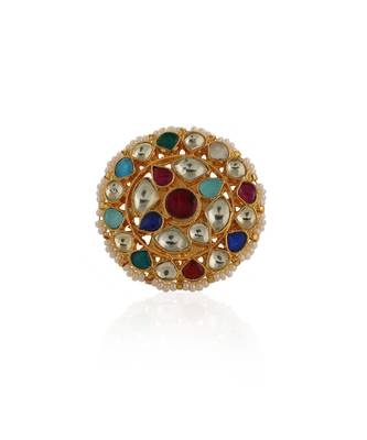 Multicolour floral adjustable ring 2