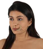 White gold plated handcrafted nath