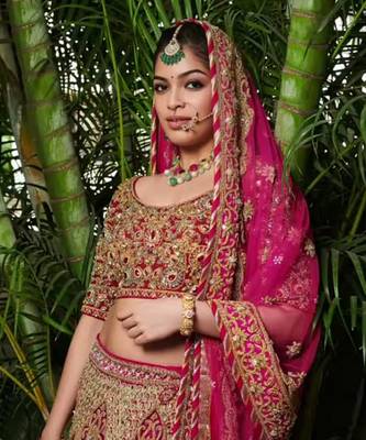 Pink and green meena work bangles 1